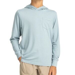 Free Fly Youth Bamboo Shade Hoodie - Ocean Mist Size 6 Retail $54
